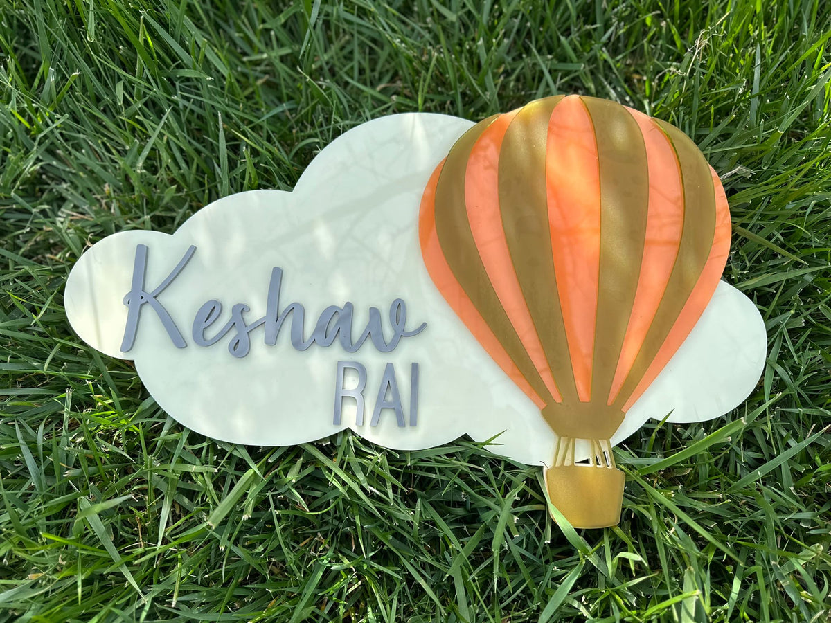 Hot Air Balloon Nursery Sign